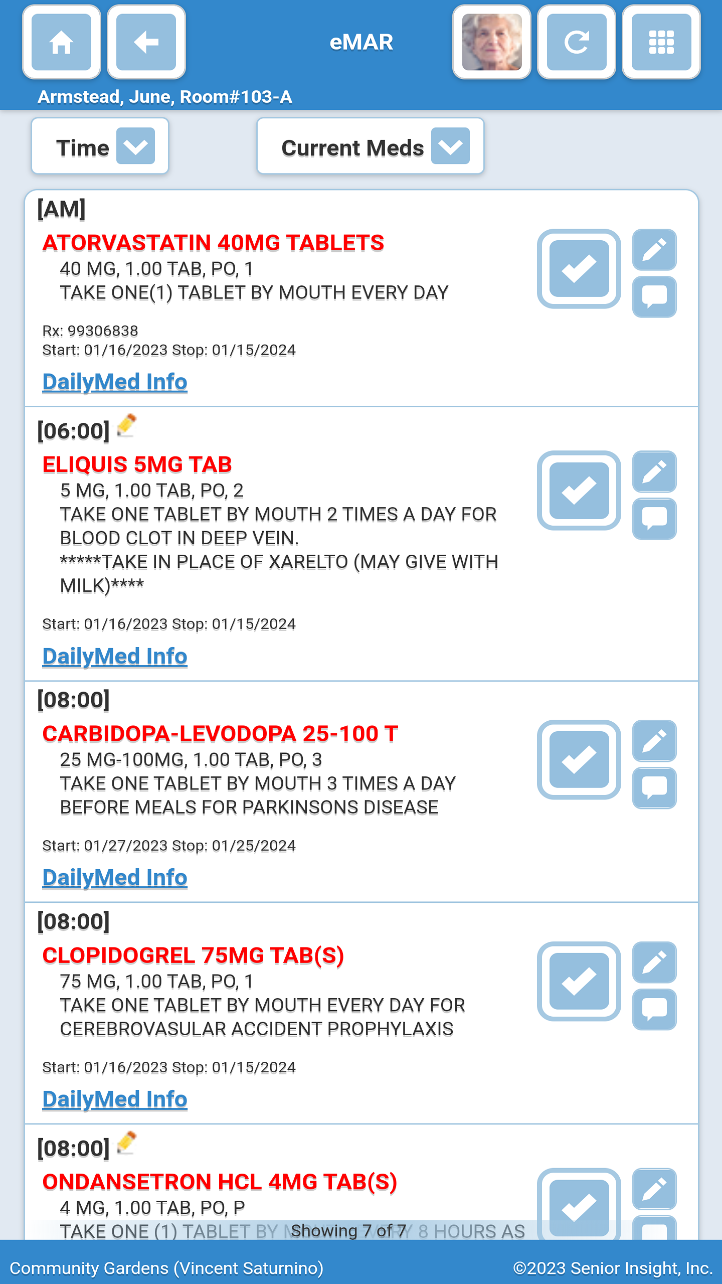 screenshot of Senior Insight